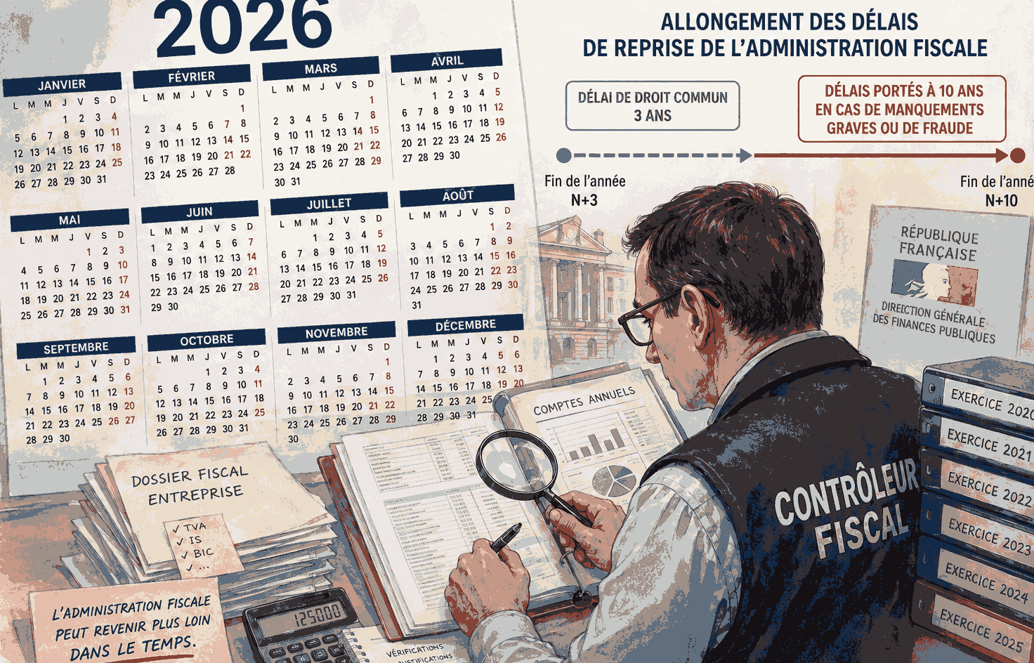 Nouveaux d&eacute;lais de reprise de l'administration fiscale : ce qui change avec la loi du 25 juin